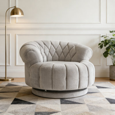 Chaise d'appoint ronde et pivotante