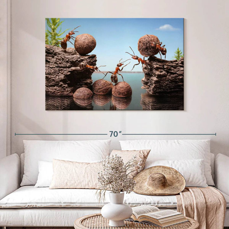 Brampt Ants Building Dam, 32" H x 48" W