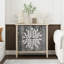 Armoire de rangement sculptée à 2 portes avec tablette réglable-1153088947