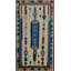 Tapis Kilim 8 x 15 avec des motifs géométriques audacieux aux couleurs éclatantes