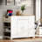 Fluted Kitchen Island With Tilt-out Trash Can, Power Outlet, Internal Storage Rack, 3 Drawers And 3 Open Side Racks-106436476