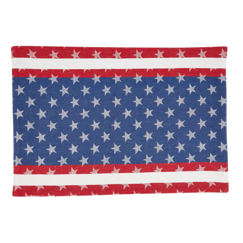 Americana Cotton Rectangular Patriotic Placemats Set of 4