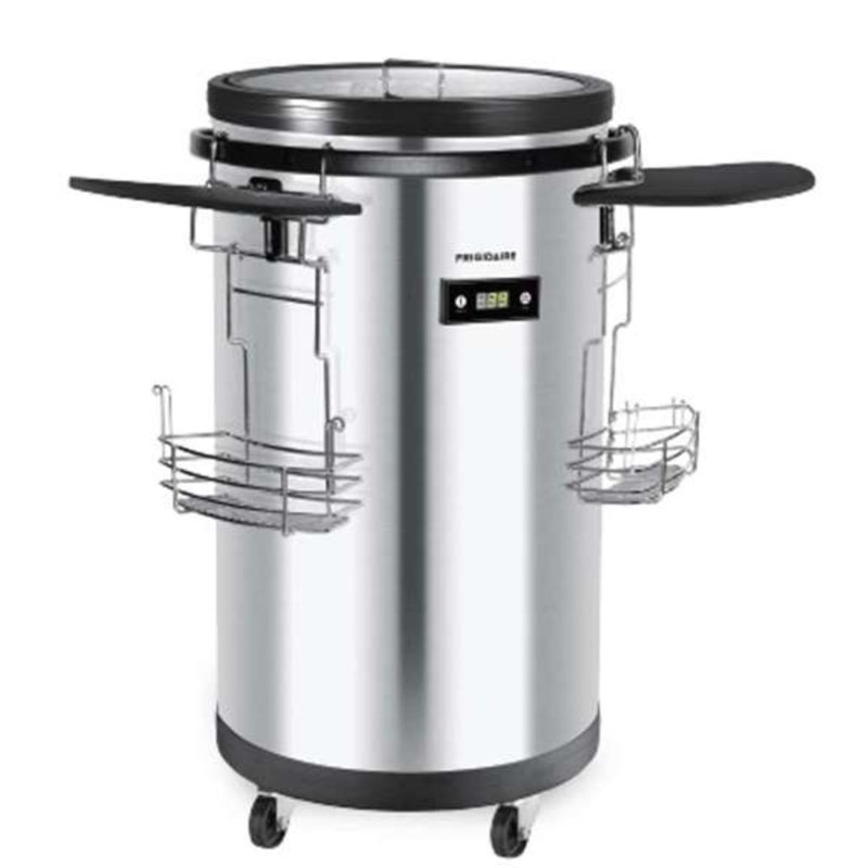 Glacière Frigidaire en acier inoxydable, électrique, portable, 85 canettes