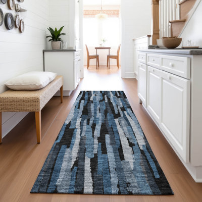 Premium Machine Washable Dahl AMF1079 Stripes Rug