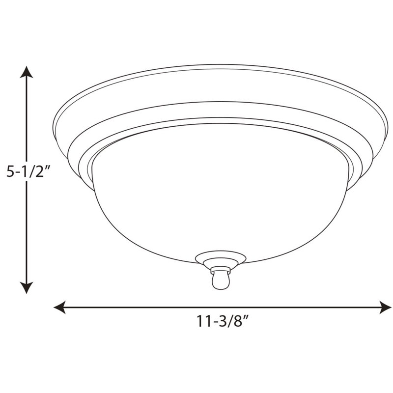 Alabaster Glass Flush Mount Light, White, (1) 60W Medium base Incandescent bulb