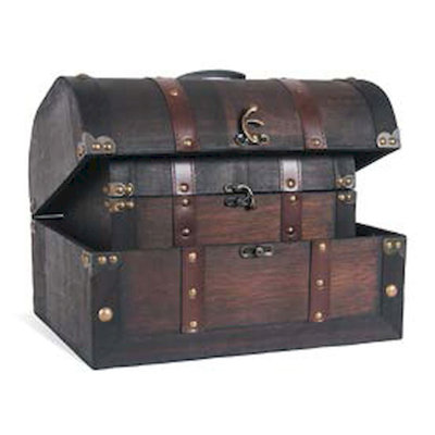 Yarber 2 Piece Solid Wood Trunk Set