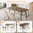 55.1'' Rectangular Dining Table Set, Modern Kitchen Table Set For Kitchen, Dining Room, Home Furniture(1 Table 4 Chairs)-109615558-109615559