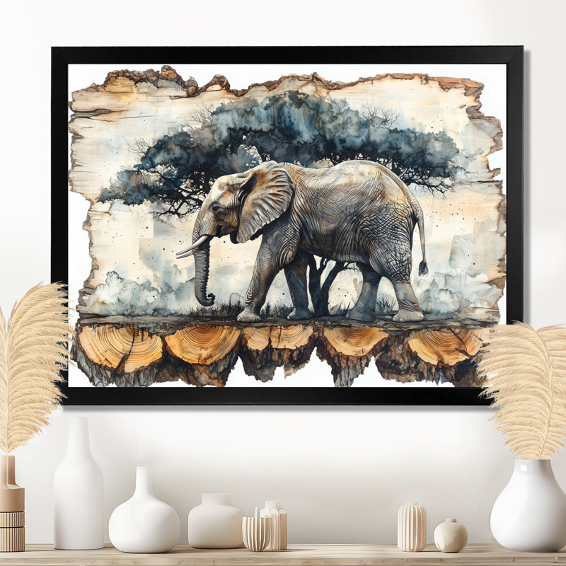 Halford - Animals Wall Art, Single Picture Framed Print, Black, 12" H x 20" W
