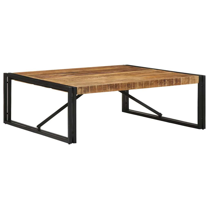 Coffee Table Solid Wood Acacia, 35cm H x 100cm W x 100cm D, Natural