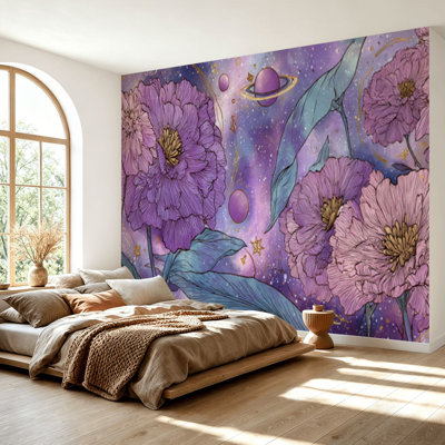 Papier peint adhésif auto-adhésif moderne pour la chambre à coucher L 69 po x l 96 po Peel and Stick