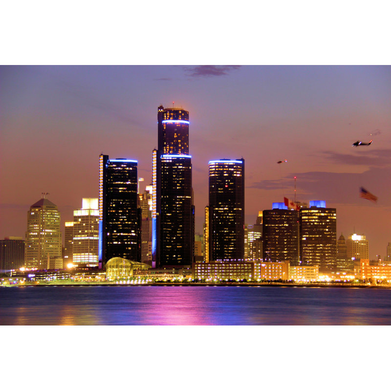 Detroit - Wrapped Canvas Print, 20cm H x 30cm W