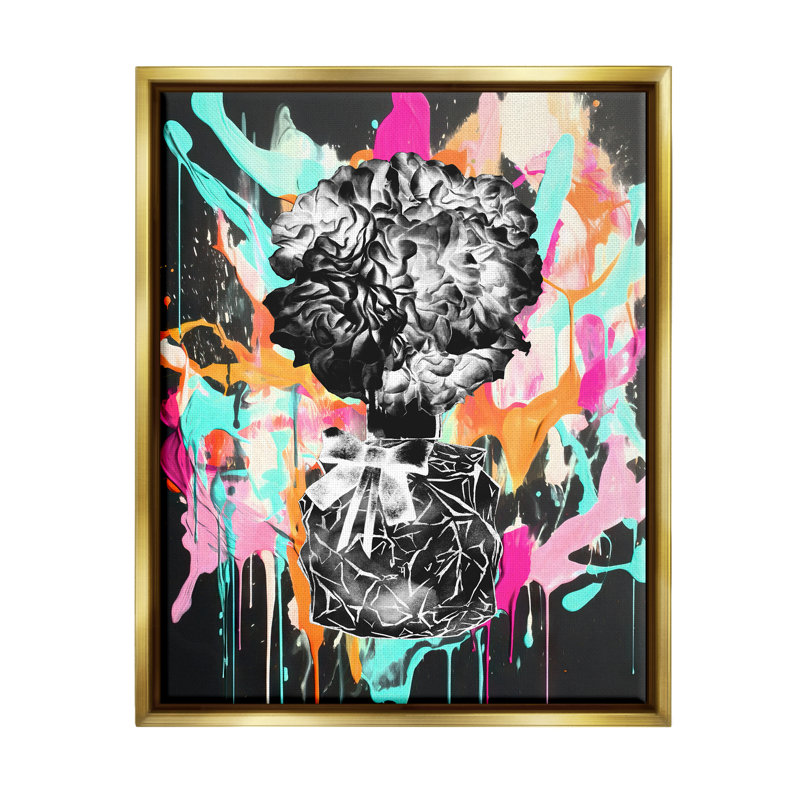 «Latitude Run® Urban Flowers Graffiti», art mural encadré par Ziwei Li, H 21 po x l 17 po x P 1,7 po