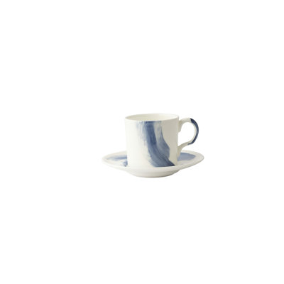 Brushstroke Handmade Bone China Saucer