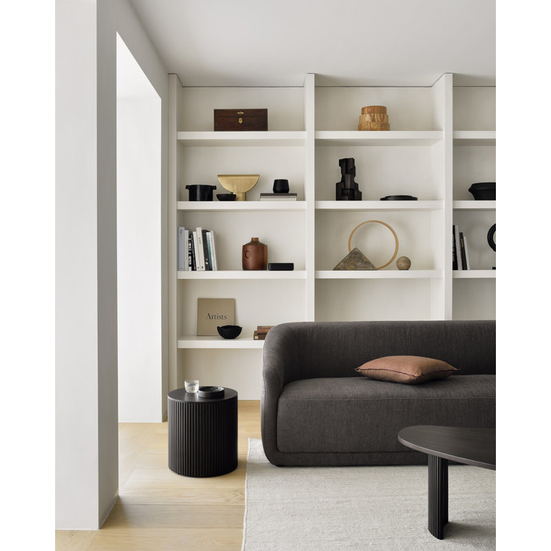 Roller Max Solid Wood End Table, Oak