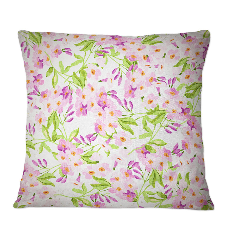 Floral Throw Pillow, 16" x 16"