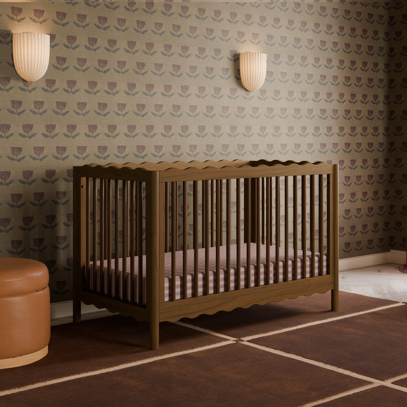 Swell Pine 4-in-1 Convertible Crib, Natural Walnut