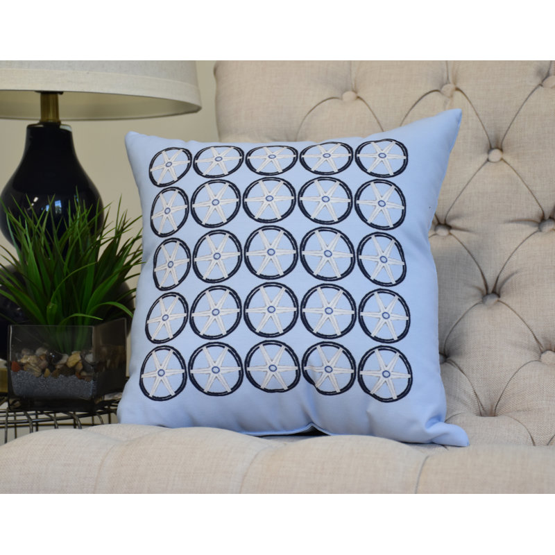 Housse et insert de coussin carré Nantucket, Bleu, 26 po x 26 po