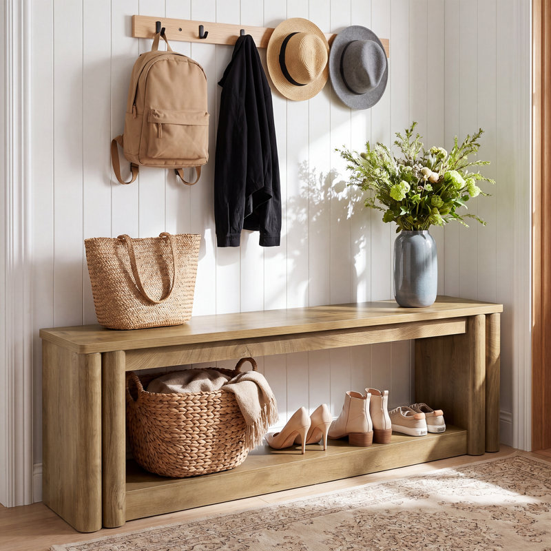 Banc de rangement pour chaussures 70,8 po