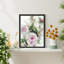 «Vibrant Pastel Pink Wild Rose Flowers», reproduction d'art botanique, impression encadrée sur papier-93487947-93487948