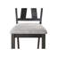 Chaise de salle à manger 2 pièces ensemble de siège rembourré blé gris anthracite