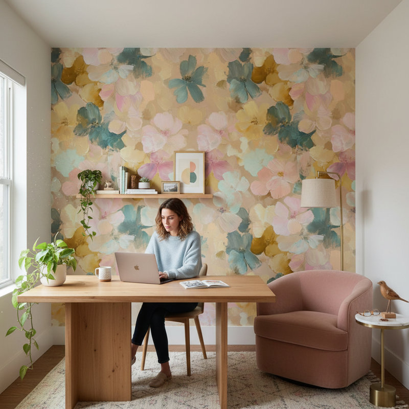 Papier peint floral, Bohème moderne