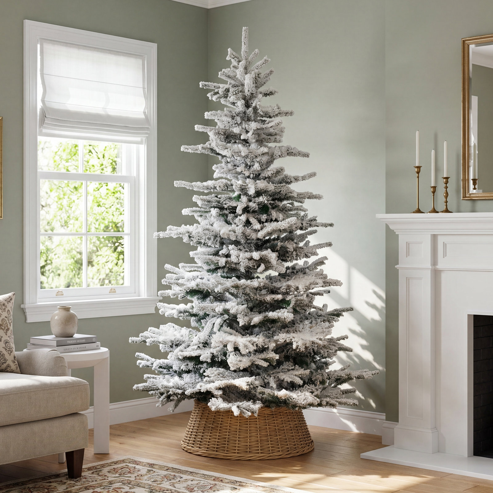 Frosted 8.5' Fir Christmas Tree, 7.5' x 4.75'