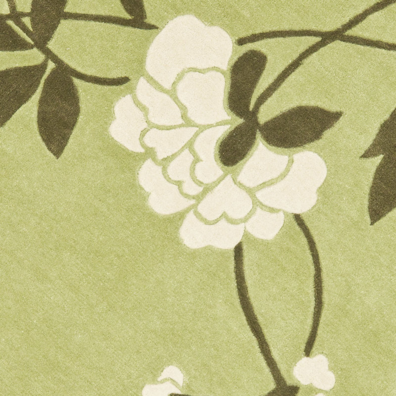 Rogelio Modern Art Hand Tufted Performance Floral Rug, Round 7'
