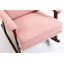 Chaise d'appoint Mid-Century moderne, chaise berçante avec structure en bois, chaises de salon rembourrées, fauteuil de lecture pour véranda de chambre à coucher
