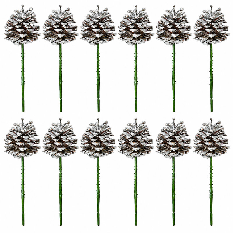 Cône de pin, argent