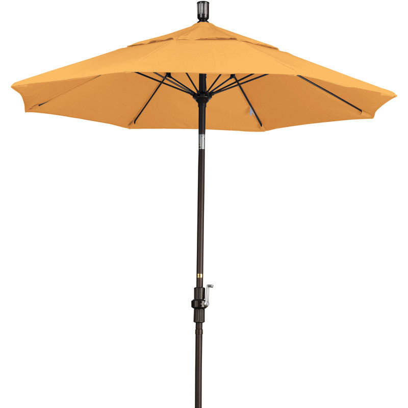 Parasol de marché 7,5 pi Brent, Toile jaune performance