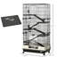 Cage portable à 6 niveaux pour petits animaux sur roulettes, à plusieurs niveaux pour lapins et cochons d'Inde
