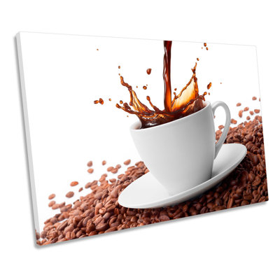 Coffee Cup Beans Kitchen - Wrapped Canvas Print