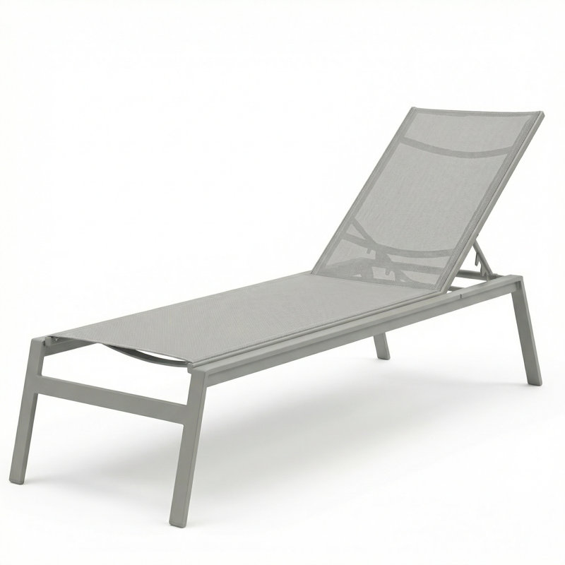 Chaise, Dove Gray Sling/Matte Gray