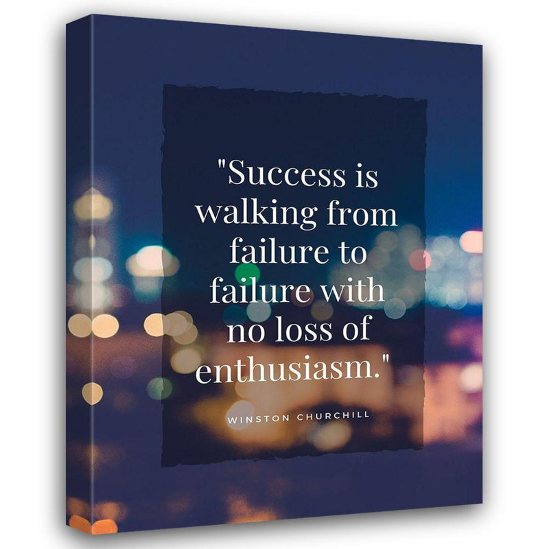Art sur toile tendue par Trinx ArtsyQuotes, Winston Churchill, citation: