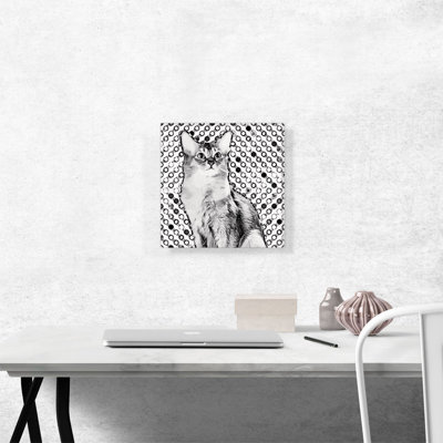 Somali Cat Breed Dots - Reproduction d'art sur toile tendue