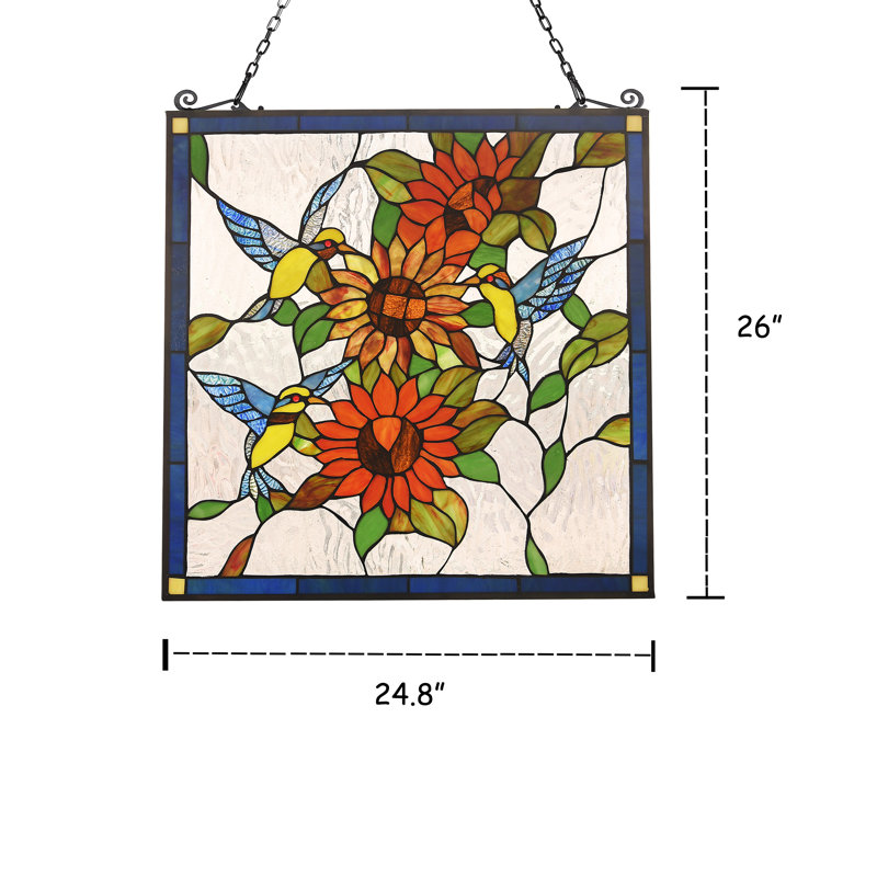 Panneau de fenêtre en verre tiffany