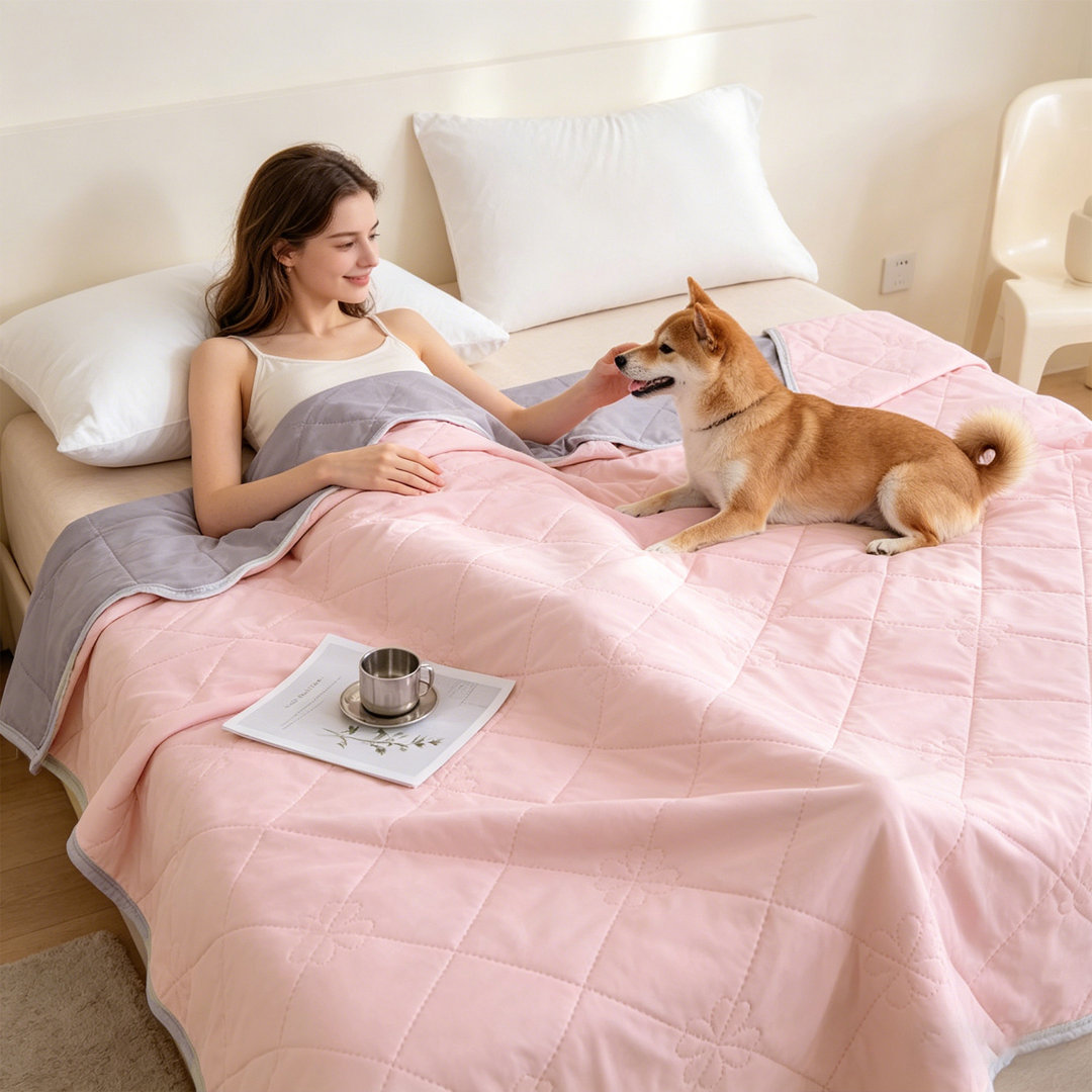 Reversible Cooling Blanket for Summer, Cool Touch Comforter for Camping Mats, Pets ,Quick Drying