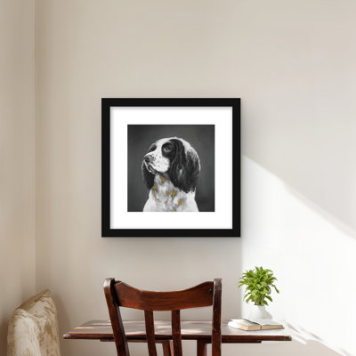 English Springer Spaniel Dog Print - Black Framed Decor