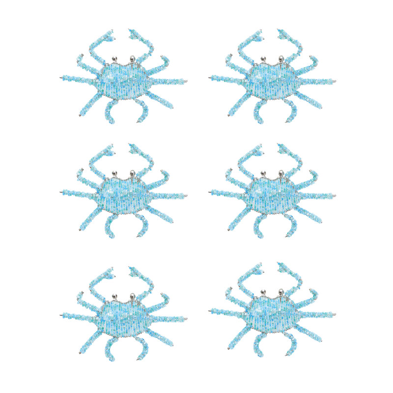 Bluecrab Beaded Napkin Ring