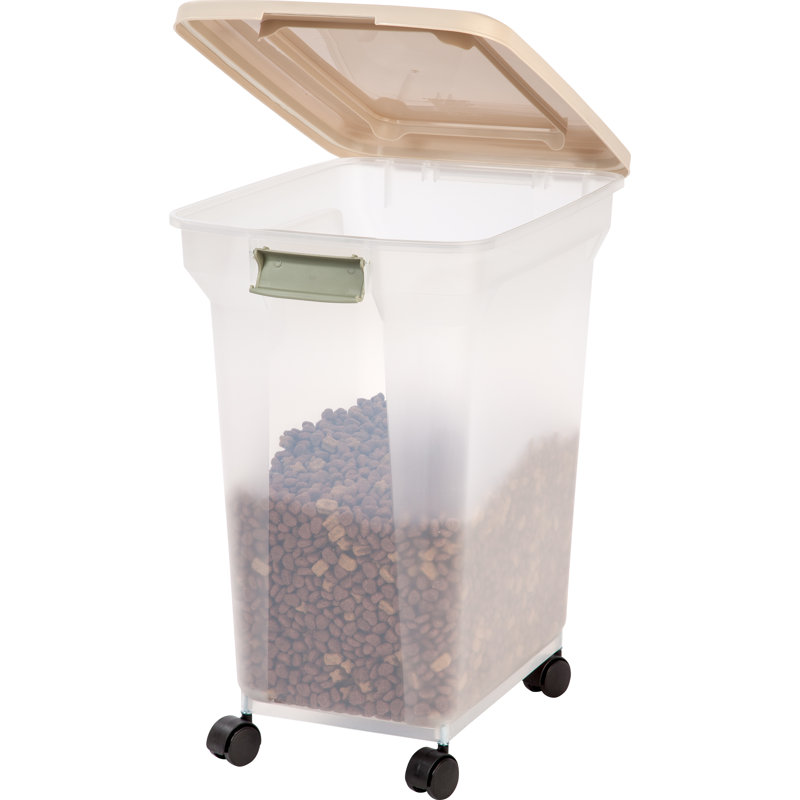 IRIS Food Storage Container, 55 Qt, Almond