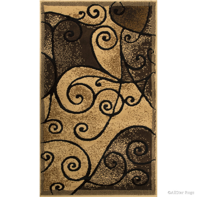 Abstract Indoor Rug, 3'9" x 5'1"