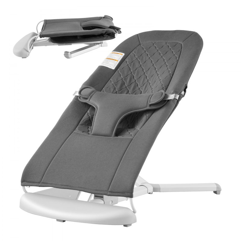 Chaise pliante pour bébé avec 2 angles inclinables Baby Bouncer, Gris