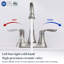 Robinet de lavabo pour salle de bain en nickel brossé avec rotation à 360 degrés, corrosion, conception à levier en nickel, écoénergétique, finition