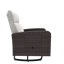 Fauteuil inclinable pivotant en osier de 28 po avec table d'appoint relevable