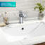Robinet de salle de bain KRAUS Indy sans tache avec poignée simple, bonde escamotable et conduites d'alimentation-107426075