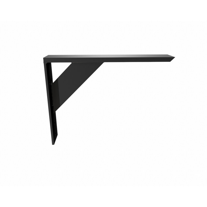 Black Steel Heavy Duty 20 x 10 Inch Shelf Bracket