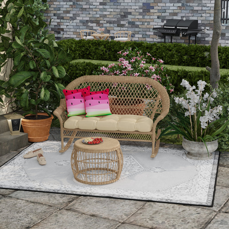 16" x 16" Outdoor Throw Pillow with Welt, Watermelon Ombre