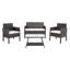 Aboka 4 - Person Patio Conversation Set with Cushions-525366377