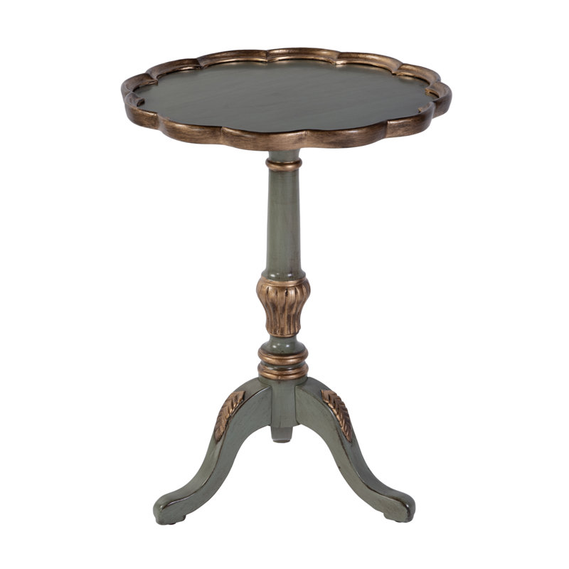 Ariad Pedestal End Table, Pastel Green