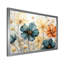 «Teal Orange Petal Mosaics I», art mural abstrait botanique pour le salon-113328815-92482249-133090299